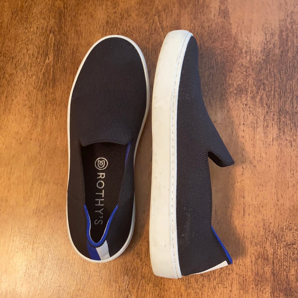Rothy’s, The Sneaker, Size 7.5, Solid Black